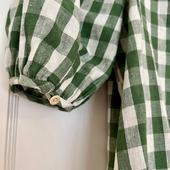 NWOT Madewell Square-Neck Button-Front Top in Gingham Check | Size XS - Picture 5 of 8